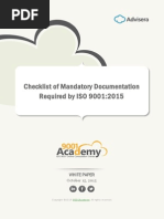 Download Checklist of ISO 9001 2015 Mandatory Documentation En by fcleong69 SN291883260 doc pdf
