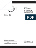 Manual Televisor Hisense HLE4014RTX