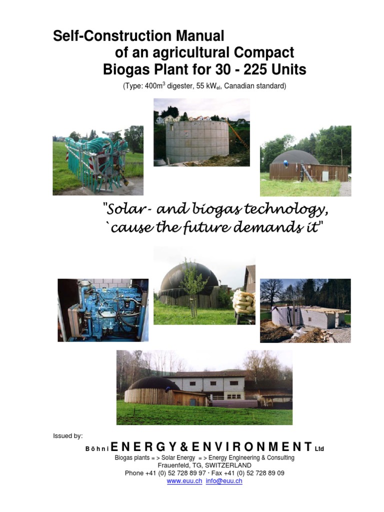 Compact Biogas Plant Construction Guide | PDF | Anaerobic Digestion ...