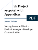 Research Project Proposal With Appendixes: Solving Issues in Client - Product Manager - Developer Communication