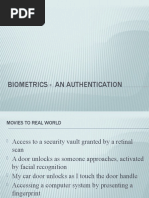 Biometrics - An Authentication