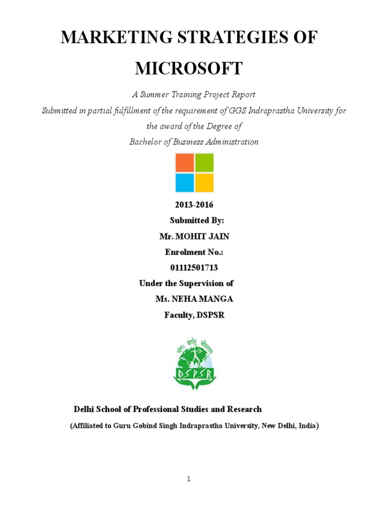 Marketing Strategies of Microsoft | PDF | Microsoft | Apple Inc.
