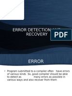 Error Detection - Recovery