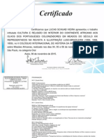 certificdo de apresentação do trabalho cultura e religi~~ao no interior do continente africano aos olhos ....