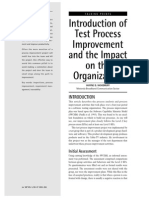 Introduction of Test Process Improvement