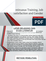 Continuous Training, Job Satisfaction and Gender