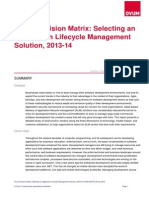 Report - Ovum Decision Matrix on Selecting ALM