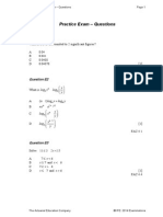 Practice Exam - Questions: Question E1