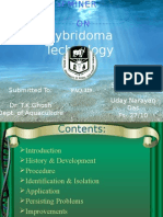 Hybridoma Technology: Submitted By: Uday Narayan Das Fs-27/10 Submitted To: Dr. T.K.Ghosh Dept. of Aquaculture