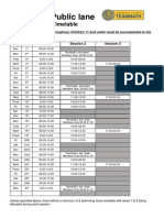 November 2015 Swim Fit Timetable