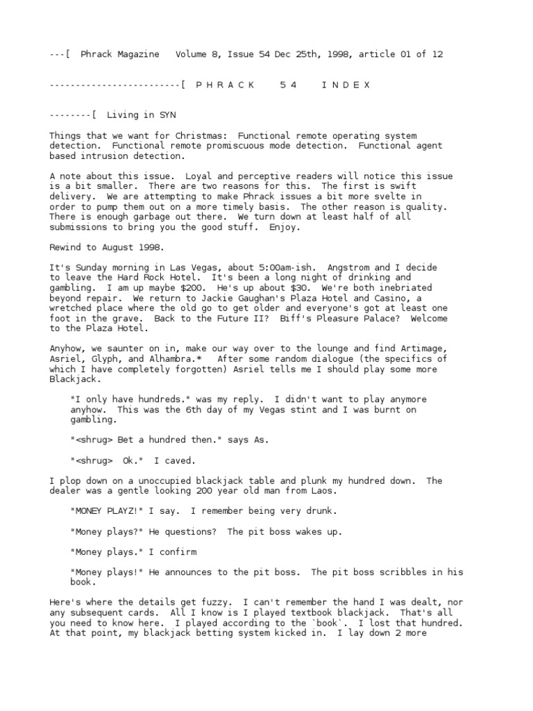 Phrack Magazine Issue 54 | PDF | Subroutine | Variable (Computer Science)