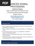 A Course in Advanced Signal Processing