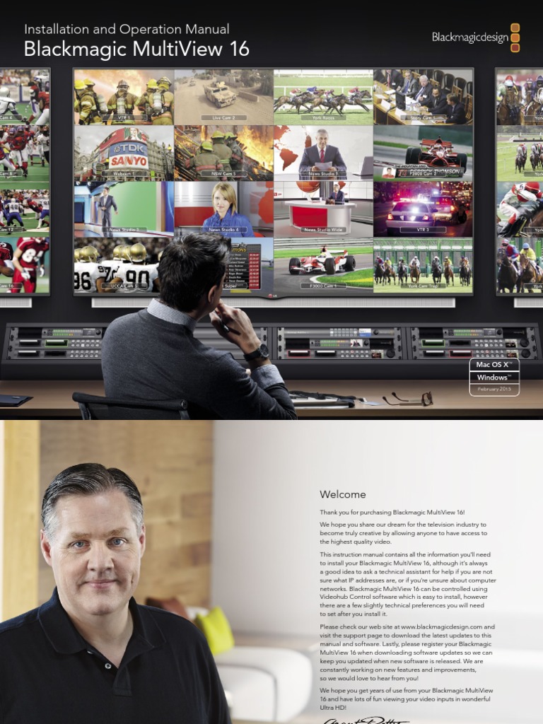 Blackmagic MultiView Manual | PDF | Computer Monitor | Installation ...