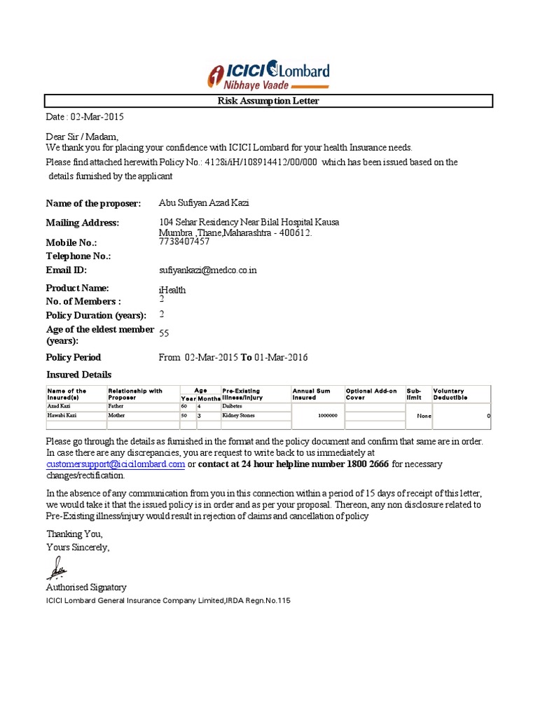 Medical Insurance Policy For Parents