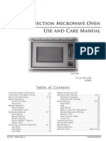 Convection Microwave Oven Use and Care Manual: Table of Contents
