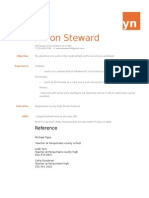 Aaron Steward Resume