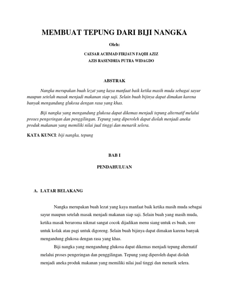 Artikel 5 Pemanfaatan Biji Nangka