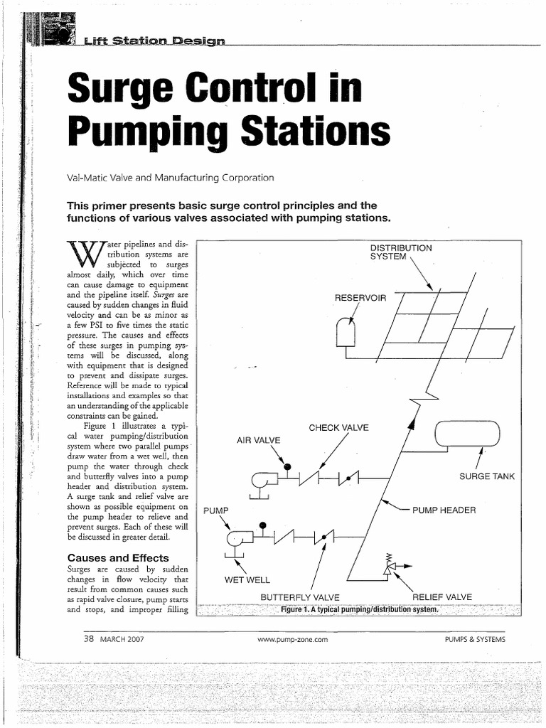 Surge Control PDF | PDF | Valve | Pump