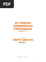 Livro de Receitas Sapo Sabores Sob Re Mesas