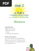 Livro de Receitas Sucos Vitaminas Shakes