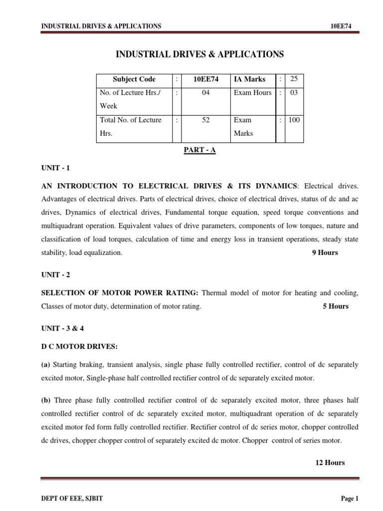 Industrial Drives Overview and Dynamics | PDF | Transmission (Mechanics ...