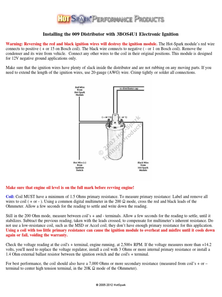 Installing The Hot Spark Svda 034 Distributor With 3bos4u1 Electronic