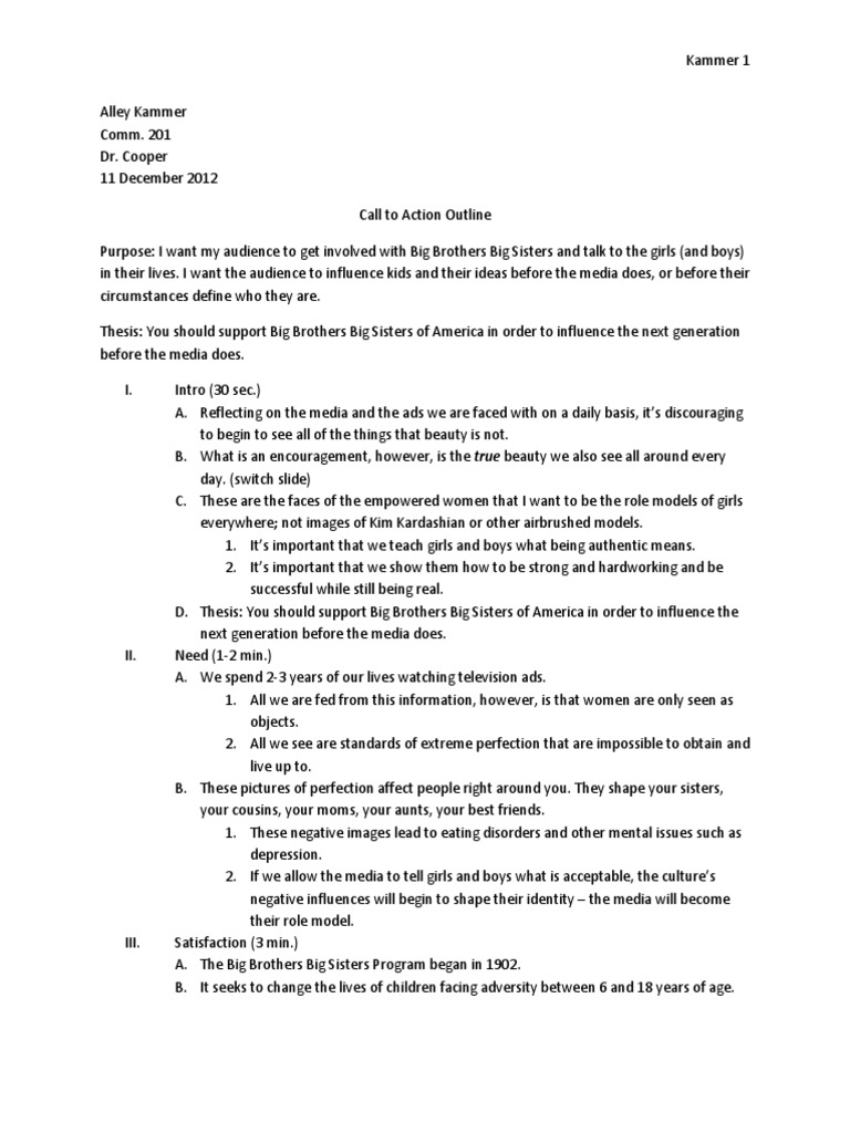 Call to Action Speech Outline. 2012 | Sibling | Single Parent