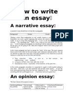 How To Write An Essay