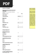 Score Startup Expenses Template