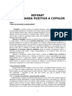 Referat Disciplinarea Pozitiva