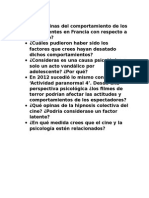 Qué Opinas Del Comportamiento de Los Adolescentes en Francia Con Respecto A Anabelle