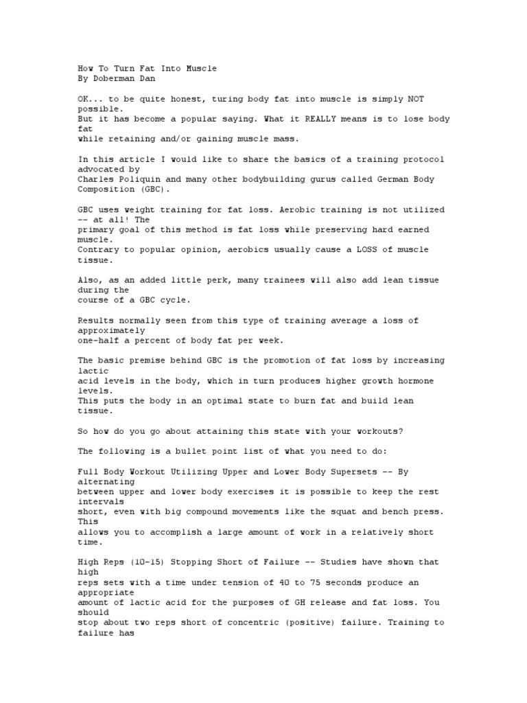 German Body Composition | PDF | Muscle | Weight Training