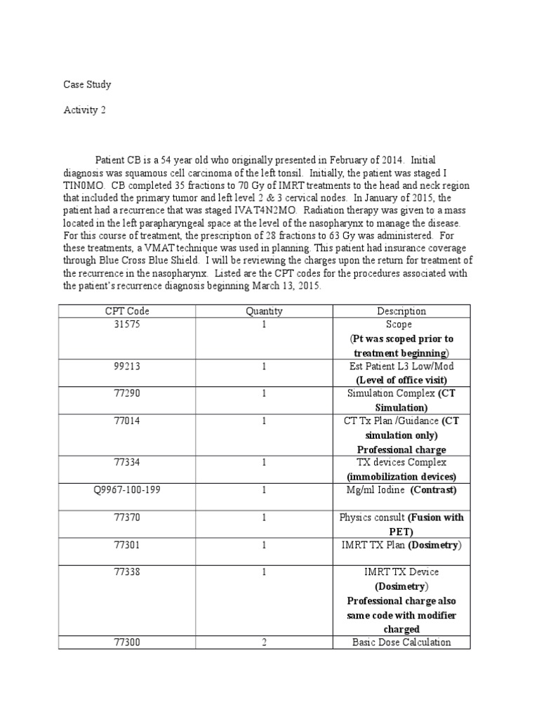 CPT Code Q9967 in Cancer Treatment Billing | PDF | Radiation Therapy ...