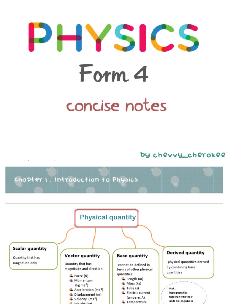 Physics SPM Form 4 Notes | PDF | Force | Measurement