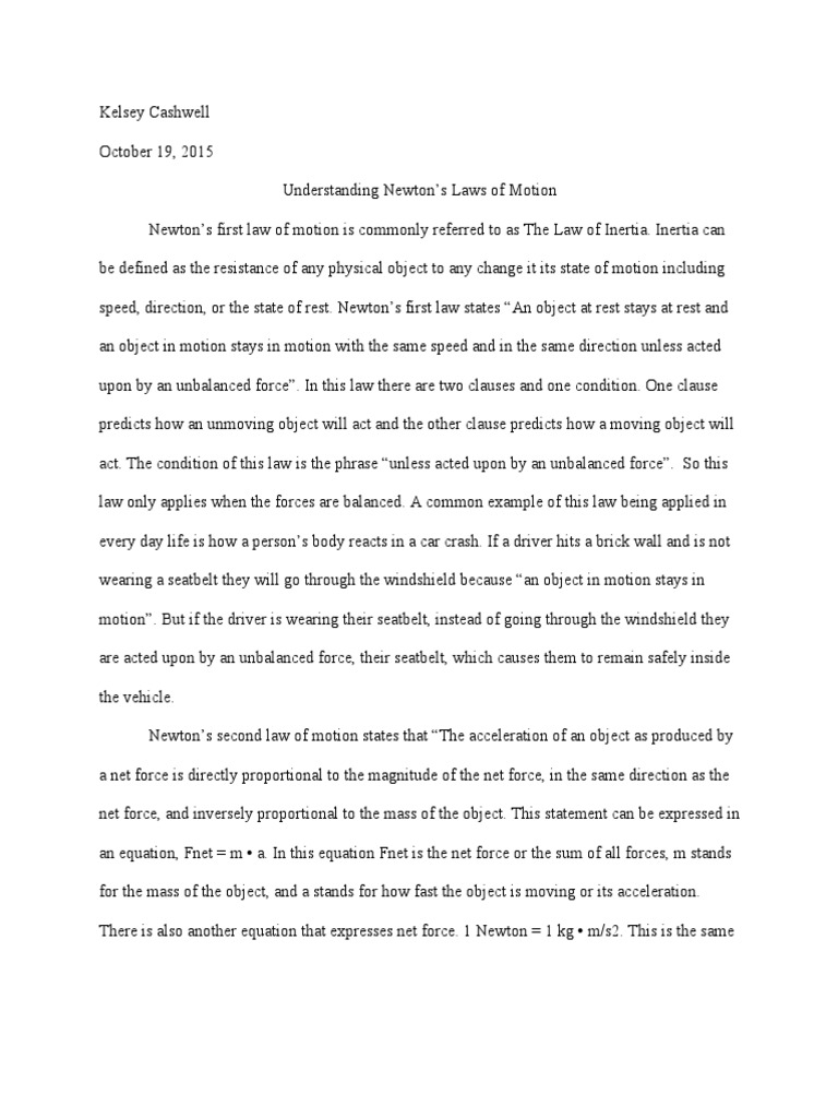 Which of newton's laws does this demonstrate image