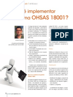 ¿Por Qué Implementar Un Sistema OHSAS 18001-.2012