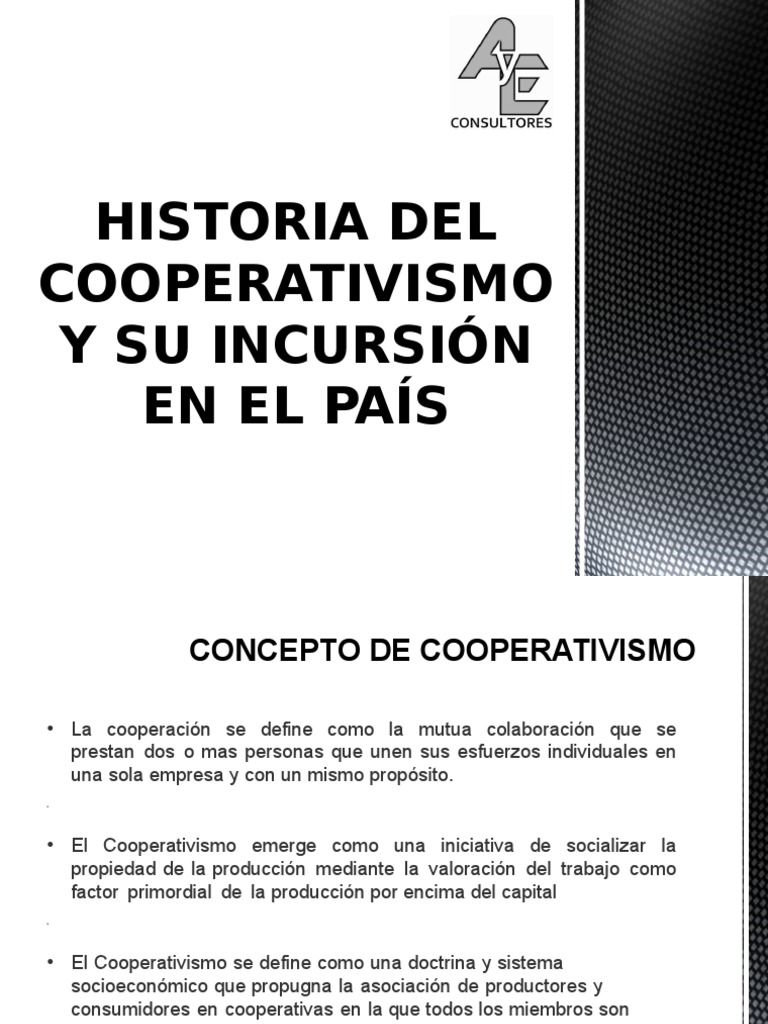 Historia y Concepto del Cooperativismo | PDF | Cooperativa | Democracia