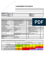 Generic Risk Assessmentsfor Events