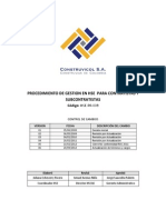 HSE-PR-008 Proc Gestion HSE Subcontratistas Rev6