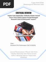 Download Critical Review Jurnal Kajian Pola Keterkaitan Aktivitas Klaster Industri Tenun Troso Dalam Upaya Pengembangan Ekonomi Lokal di Kabupaten Jepara by Hardianti Fitri SN292008653 doc pdf