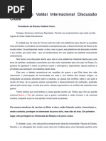 Reunião Do Valdai Internacional Discussão Clube Discurso Vladimir Putin