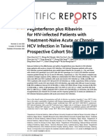 Peginterferon plus Ribavirin for HIV-infected Patients with Treatment-Naïve Acute or Chronic HCV Infection in Taiwan