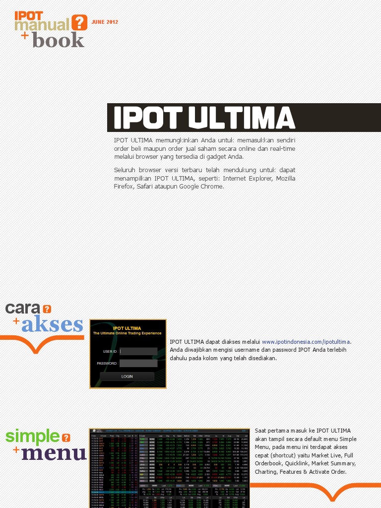Panduan Penggunaan IPOT ULTIMA | PDF