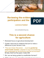 Reviewing The Evidence For Participation and The How': Lawrence Haddad