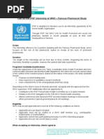 Call for the IPSF Internship at WHO – Famous Pharmacist Study