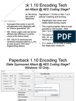 Paperback 1.10 Encoding Tech: State Sponsored Attack at AES Coding Stage?