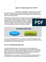 HDFS Checkpointing