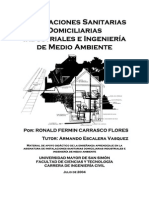 Instalaciones Sanitarias Domiciliarias Industriales e Ingeniería de Medio Ambiente. Ronald Fermin Carrasco Flores