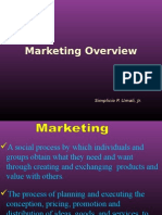 Marketing Overview: Simplicio P. Umali, JR