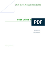 User Guide Template Word
